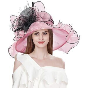 Women's Organza Church Derby Fascinator Wedding Tea Party Hat Organza 9443